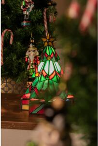 Stolní Tiffany lampa Christmas ve tvaru vánočního stromku – 17x17x23 cm