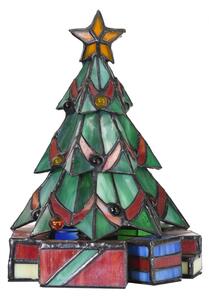 Stolní Tiffany lampa Christmas ve tvaru vánočního stromku – 17x17x23 cm