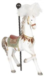 Dekorace Kůň s peříčky – 43x17x54 cm