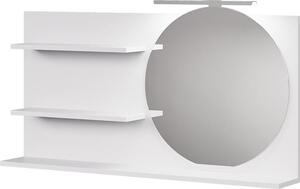 Zrcadlová police Vicco Avena Bílá 100 x 50 cm se 3 otevřenými přihrádkami, Model 58563
