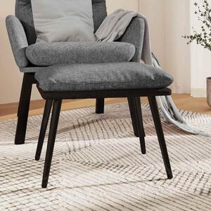 Podnožka světle šedá 45x29,5x35 cm textil a umělá kůže 341515