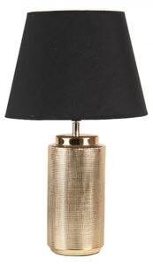 Zlatá stolní lampa Annalies s černým stínidlem- Ø 30*51 cm E27/max 60W – 30x51 cm