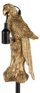Stojací lampa se zlatým papouškem – 25x139 cm