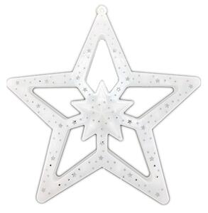 Vánoční svítící LED dekorace - hvězda, různé barvy a velikosti Barva: Studená bílá, Výška (cm): 30cm