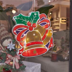 Vánoční LED závěsná dekorace do okna, zvonek