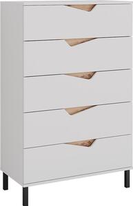 Kredenc Vicco Marelle Bílá/Artisan 76 x 120 cm s 5 zásuvkami, Model 57845