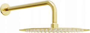 Mexen Slim dešťová specha 30 cm se sprchovým ramenem, Zlatá - 79230211-50