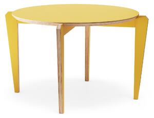 Sosone Jídelní stůl Krab Ø1100 — žlutá HPL
