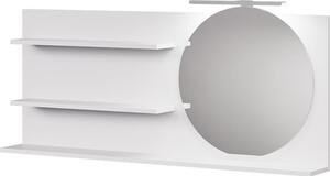 Zrcadlová police Vicco Avena Bílá 120 x 50 cm se 3 otevřenými přihrádkami, Model 58561
