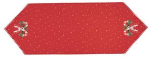 Červnený bavlněný běhoun na stůl Happy Little Christmas – 50x160 cm