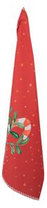 Červená bavlněná utěrka s lízátky Happy Little Christmas – 50x70 cm