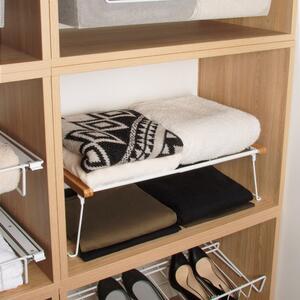 Bílá nastavitelná polička do skříně na oblečení Compactor Extandable Shelf Rack