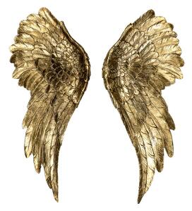 Zlatá dekorativní křídla (2 ks) – (2) 22x6x55 cm