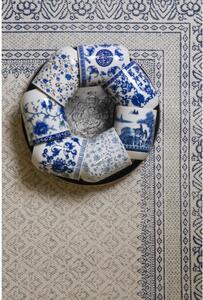 Porcelánový kalíšek na čaj s modrými ornamenty- ∅ 6*8 cm / 0,1L – 100 ml