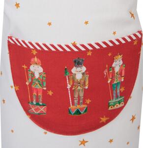 Bílá dětská zástěra s louskáčky Happy Little Christmas – 48x56 cm