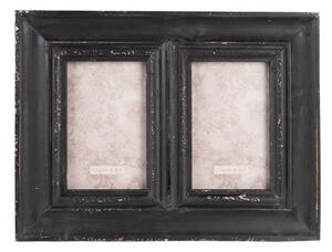 Černý antik nástěnný fotorámeček na 2fotografie – 10x15 cm (2)