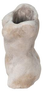 Šedý cementový květináč torzo ženy Lieke – 15x11x21 cm