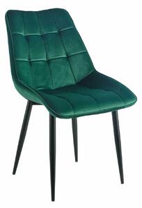 Polyamidová židle zelená černé nohy