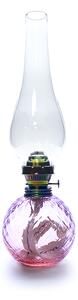 Floriánova huť Petrolejová lampa Káro - růžová