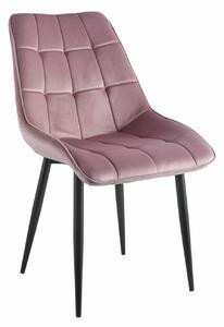 Polyamidová židle růžová černé nohy