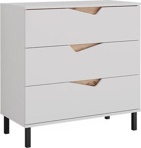Kredenc Vicco Marelle Bílá/Artisan 80 x 81.2 cm se 3 zásuvkami, Model 57841
