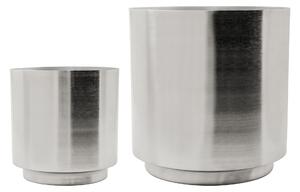 Kovový obal na květináč Bailey Silver Finish Menší