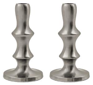 Hliníkový svícen Reese Silver Finish – set 2 ks