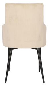 Sametová židle Montello béžová černá