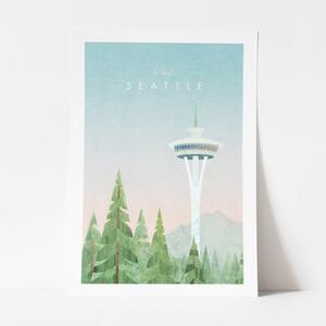 Plakát Travelposter Seattle, A3