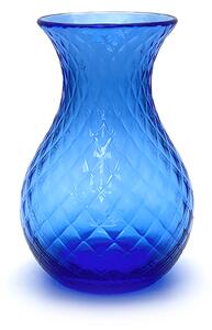 Floriánova huť Váza Káro modrá