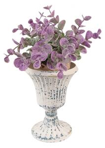 Béžová dekorační plechová váza/ květináč Jessica – 9x11 cm