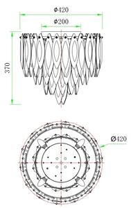 Globo 64136D - Stropní svítidlo ELINORA 5xE14/40W/230V pr. 42 cm