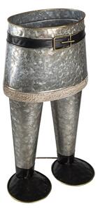 Kovový stojan ve tvaru kalhot na květináč – 22x15x40 cm
