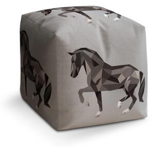 Sablio Taburet Cube Kůň - 40x40x40 cm