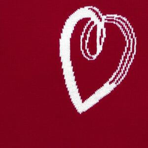 Pletený povlak DESIGN srdce červenosmetanová 45 x 45 cm