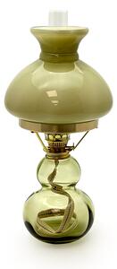 Floriánova huť Petrolejová lampa Zuzana - lesní zelená - komplet 1
