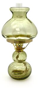 Floriánova huť Petrolejová lampa Zuzana - lesní zelená krakle - komplet 1