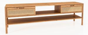 TV stolek z dubového dřeva 204x64 cm Pola - The Beds