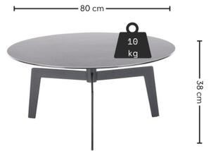 Konferenční stolek BALANCE pr. 80 cm šedá/antracit