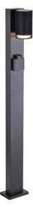 Venkovní lampa se zásuvkou SCHUKO 1xGU10/10W/230V IP44 80 cm černá