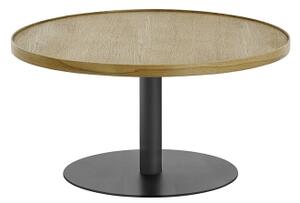 Konferenční stolek FOCUS pr. 80 cm dub/černá