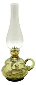 Floriánova huť Petrolejová lampa Anna - lesní zelená krakle