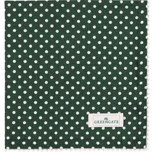 Bavlněný ubrousek s krajkou Dotty Dark Green