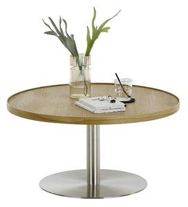 Konferenční stolek FOCUS pr. 80 cm dub/nerez