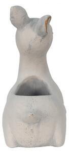 Cementový květináč ve tvaru srnečky – 23x11x21 cm