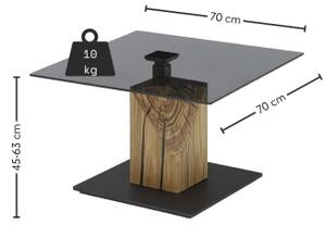 Konferenční stolek se zvedací deskou VENTO kouřová/dub/černá