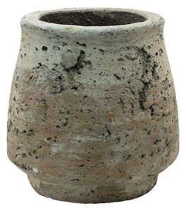 Béžovo-hnědý cementový květináč Romein – 14x14 cm