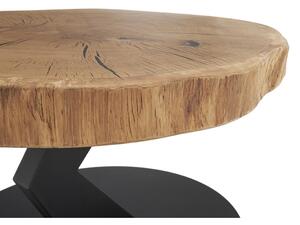 Konferenční stolek ODIN pr. 75 cm dub/černá