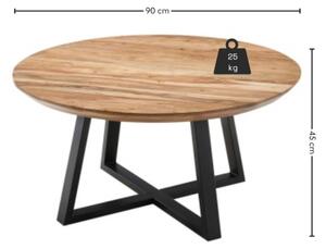 Konferenční stolek RIVA pr. 90 cm akát/černá