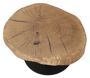 Konferenční stolek ODIN pr. 75 cm dub/černá